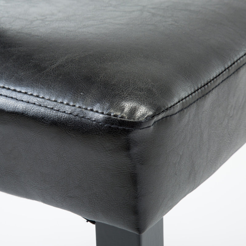 Chaise en cuir synthétique Barnesville, noir