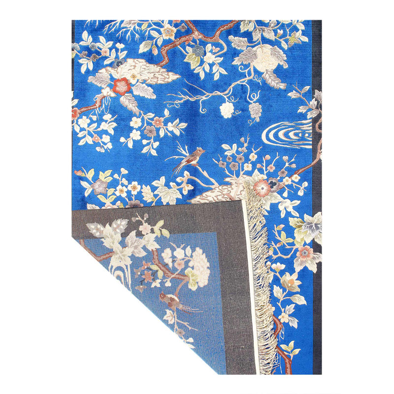 Jackaline Oriental Area Rug in Light Blue