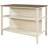 Topmax Solid Wood Rustic 45" Stationary Kitchen Island(No Include Stool)