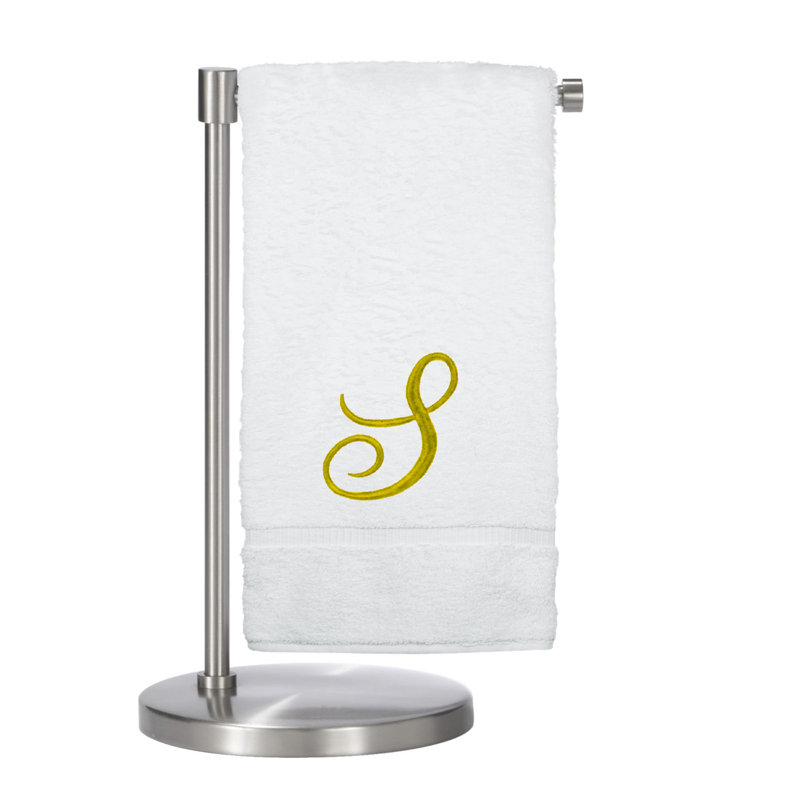 Super Plush Bath Towel, White/Gold, S