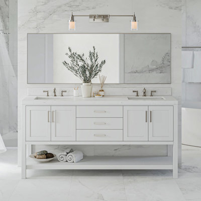 ARIEL Freddye 72 Double Bathroom Vanity with Top -  Latitude RunÂ®, 11D811D5E075476DA6EB1C4A5226C0ED