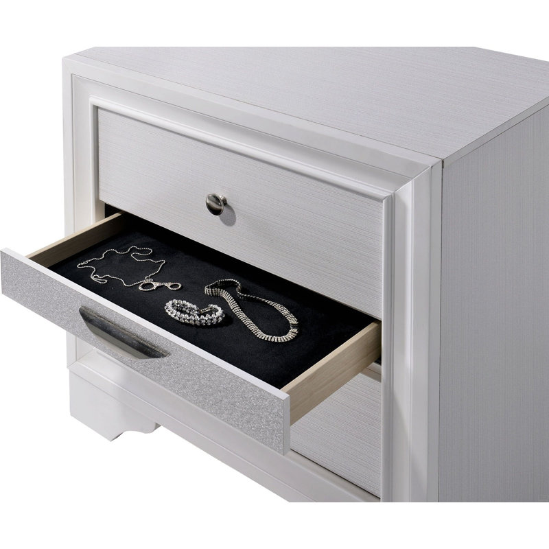 Table de chevet 1Pc, Blanc