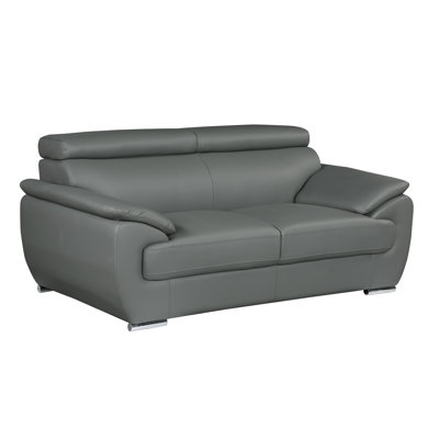 Causeuse en cuir véritable