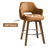 Blerina 26.5" Swivel  360-degree Faux Leather Upholstered Counter Stool Set of 2-87148078