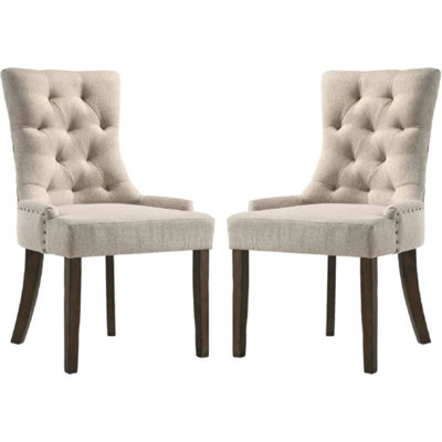 Chaise parsons capitonnée en tissu 