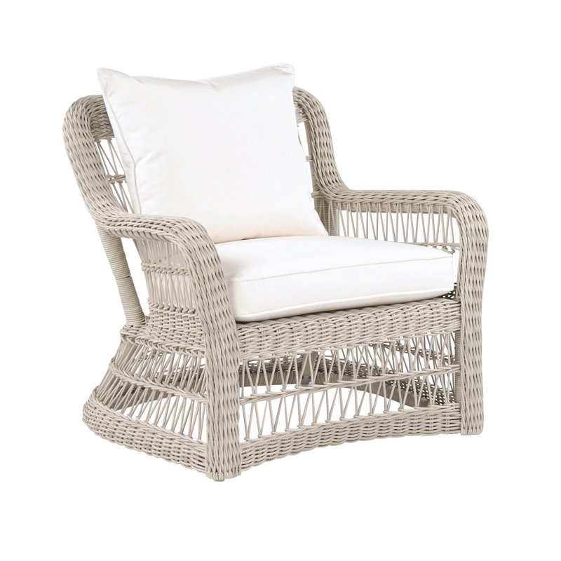 Southampton Patio Chair with Cushion, Oyster, Fog Rain