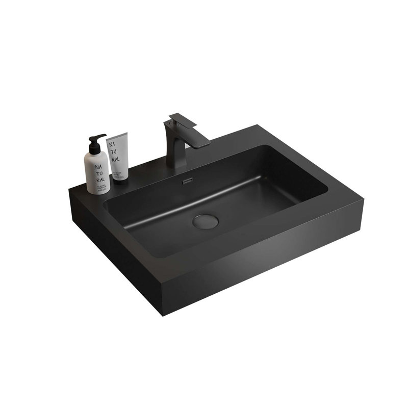 Bassin intégré intégré en quartz sans drain ni robinet