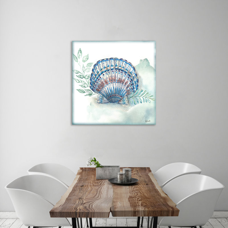 Boho Shells: Scallop - Wrapped Canvas Print, 30" H x 30" W x 1.5" D