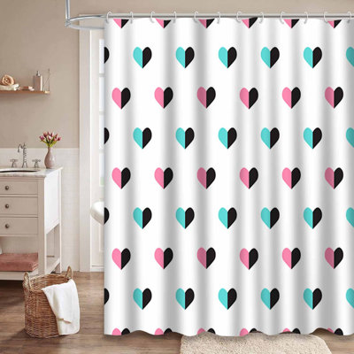 Rideau de douche avec 12 crochets