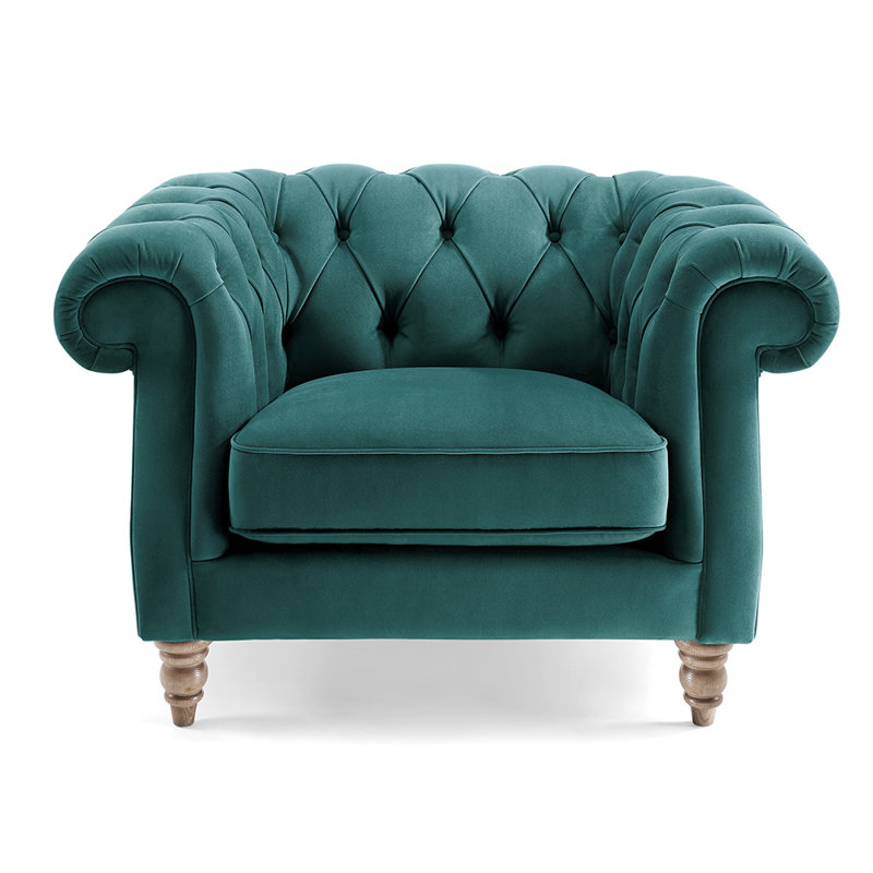 Camden Armchair in Lavish Antigua with Grey Oak Feet