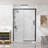 56"-60"W X 74"H Single Sliding Semi-Frameless Shower Door-123244145