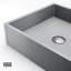 Lavabo de salle de bain vasque carré fait à la main gris Alhambra L 15 po x l 15 po x H 5 po Alhambra