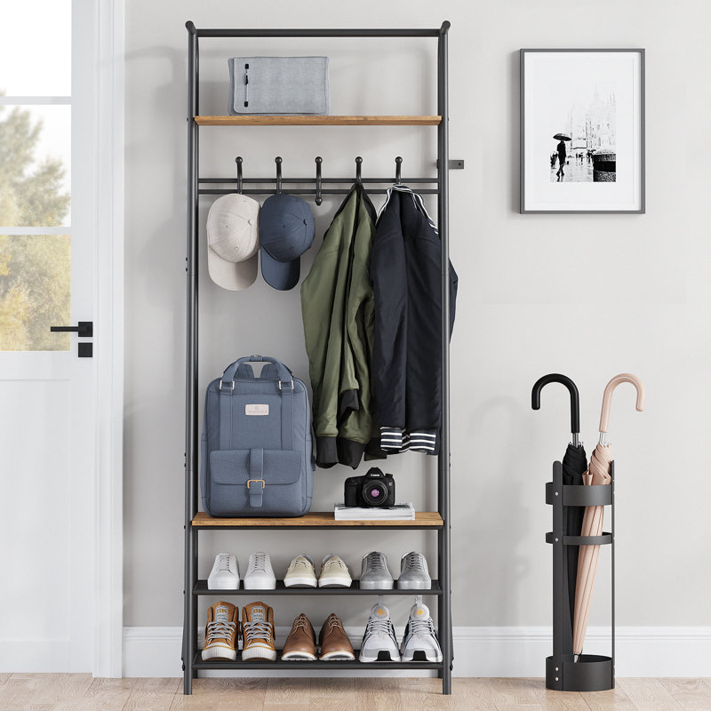60cm Closet System, Black/Brown, 170cm H x 60cm W x 30cm D