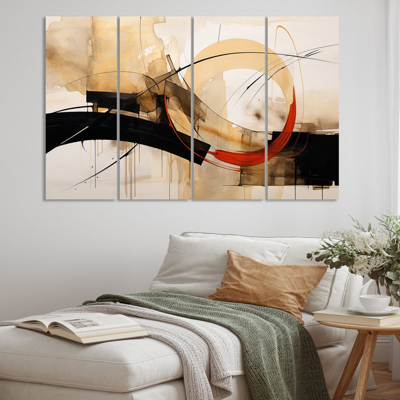Conversations of the Earth Dynamic Shapes - reproduction d'art sur toile tendue 4 pièces