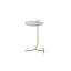 Table d'appoint 14 "Carrara Stone Top avec base en or doux