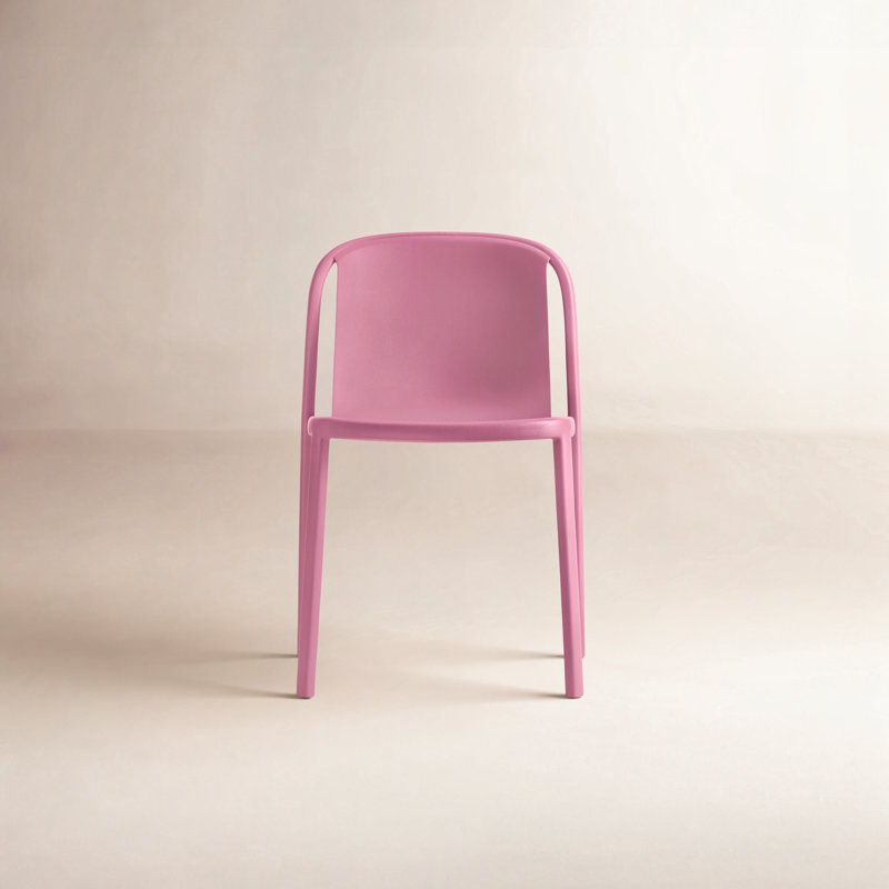 Decade 18'' H Stacking Side Chair, Bubblegum