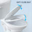 Toilette allongée deux pièces à hauteur Ada | Chasse d'eau avec siège à fermeture en douceur 1,28 Gpf | 17 po de hauteur confortable, bol en céramique durable et cuve brute de 12 po | Installation facile, blanc