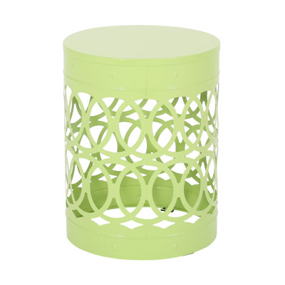 Table d'extérieur moderne noir - grande avec fonction de coupe en fer et ornementation latérale en métal chic