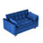 '' dreamlike blue velvet sofa with elegant design, convenient pockets, and three-in-one convertible functionality.