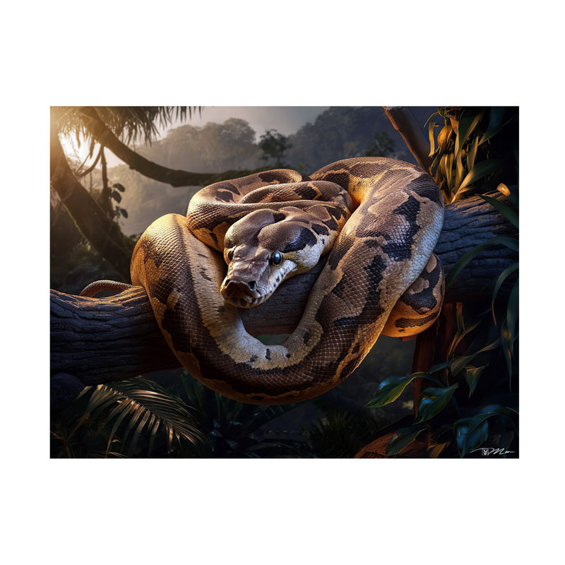 Art sur toile, "Momart" dans la jungle, H 35 po x l 47 po