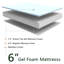 Lidia 6'' Medium Gel Memory Foam Mattress with Rayon from Bamboo Cover-1807891497