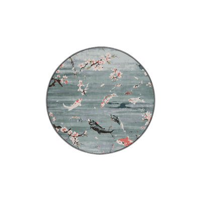 Machine Washable Gray Area Rug