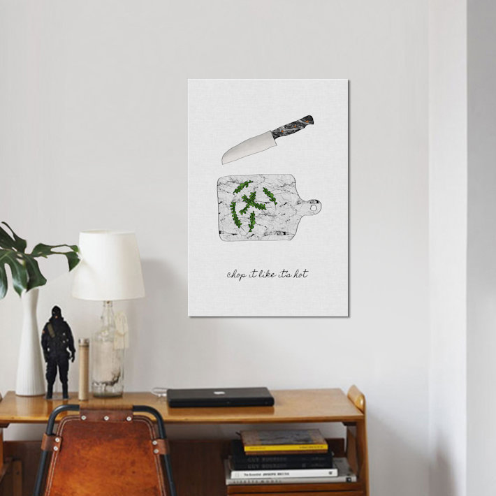 «Chop it Like It's Hot», impression sur toile, H 18 po x l 12 po x P 1,5 po, Toile tendue, Pas de tapis