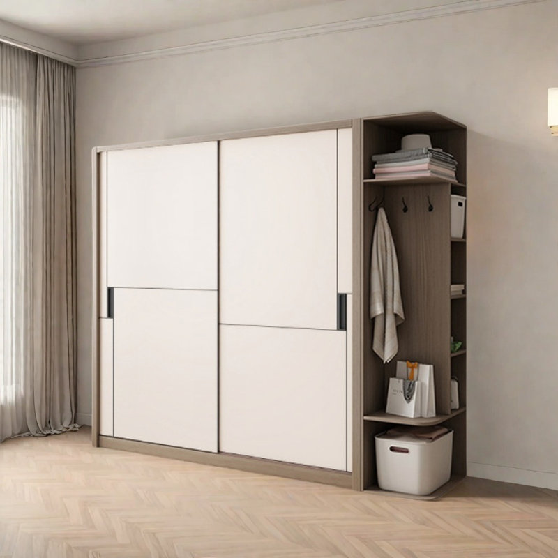Armoire moderne à porte coulissante simple, H 83 po x l 79 po x P 24 po
