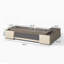 Bureau moderne moderne en bois manufacturé brun en forme de L-1149224304