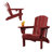 HDPE Outdoor Foldable Adjustable Back Adirondack Chair with Cup Holder-1525737157
