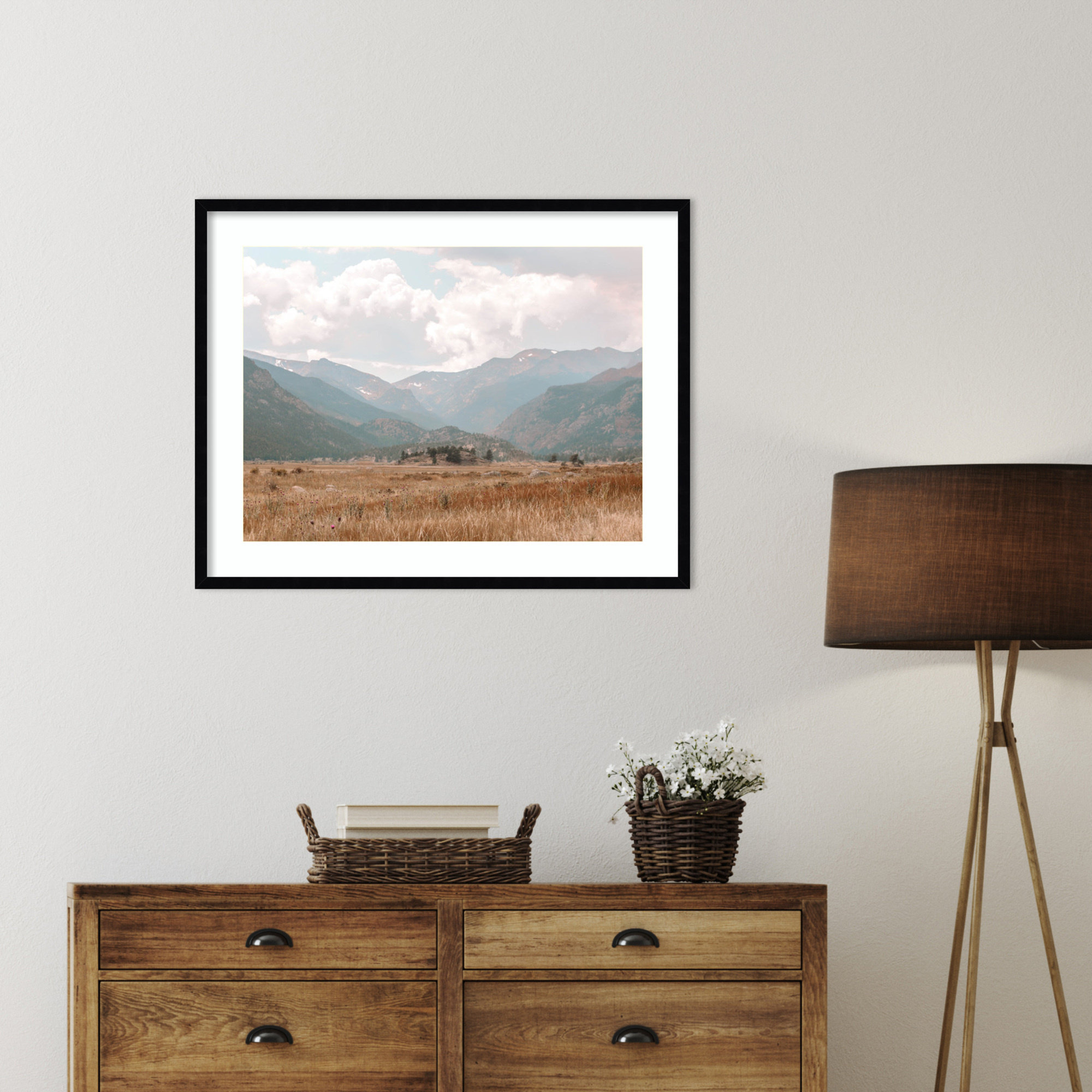 Wanderings by Alicia Abla, 26" H x 33" W x 1" D, Black