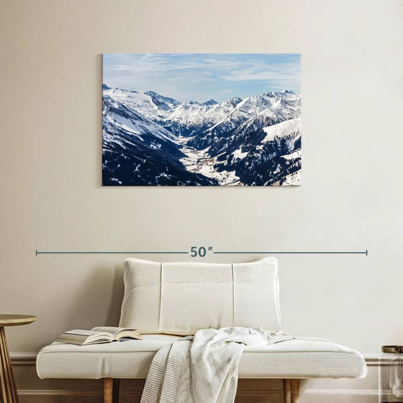 Alvord, montagnes enneigées des Alpes, H 24 po x l 36 po
