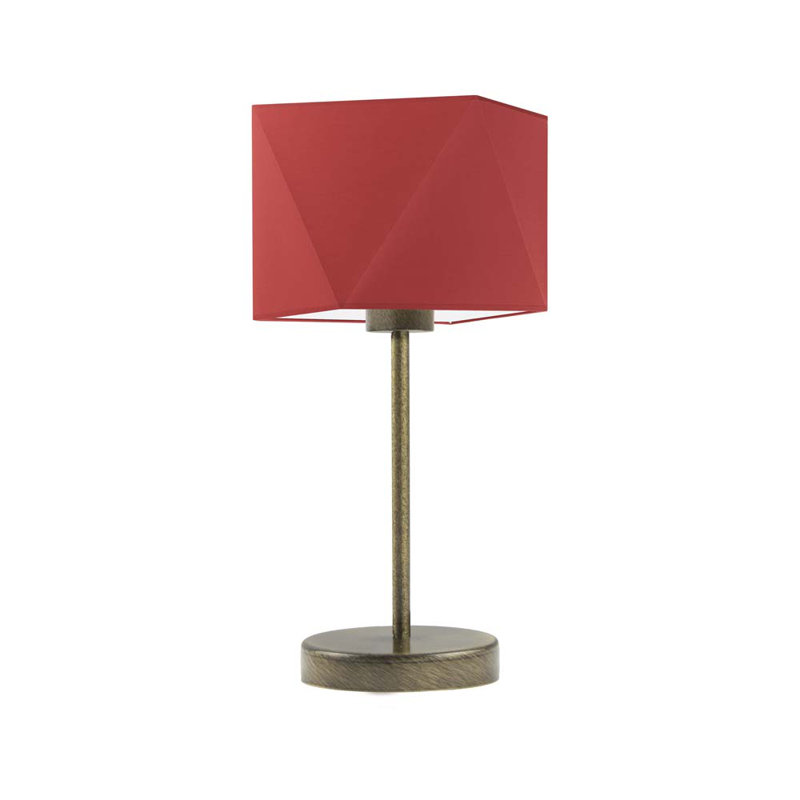 Denzal Metal Table Lamp, Old Gold, Red