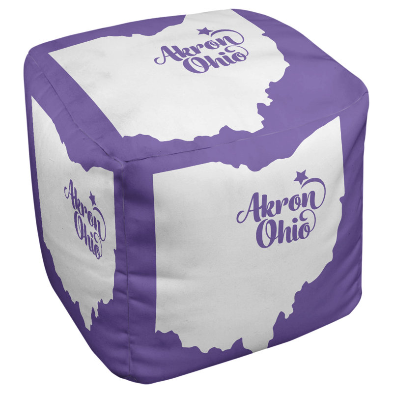 Repose-pieds à cubes ohio akron, Mauve