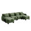 Canapé surdimensionné en U en chenille avec 4 coussins de taille exquise, canapé 4 places avec 2 repose-pieds mobiles-1062071938