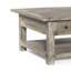 Table basse traditionnelle / campagnarde / moderne en bois massif de style artisanal 36 po x 36 po x 18 po gris Rowan-1164995005