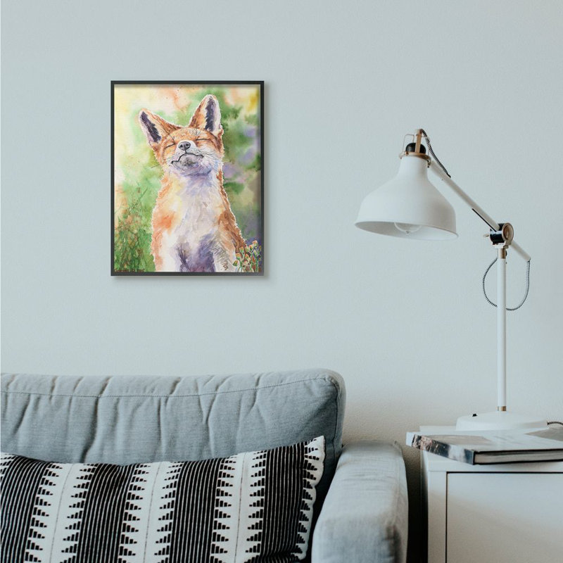 Décoration murale pour enfants Hinesburg, H 20 po x l 16 po x P 1,5 po, Giclée encadrée noir minuit