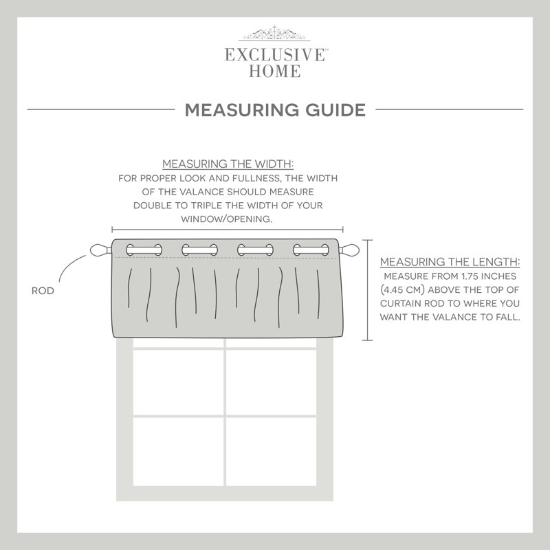 Jianyu Solid Colour Tailored 54'' W Window Valance, Natural