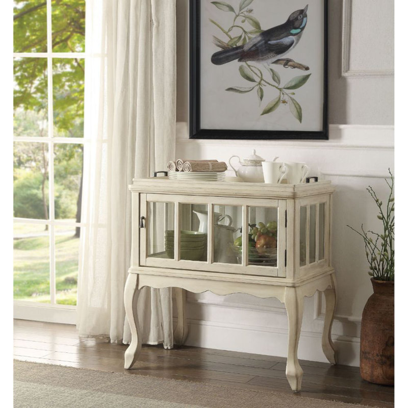 Hanna Accent Console Table, White Wood