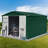 Metal Garden Sheds 8Ft×10Ft Outdoor Storage Sheds Green + White-121497861-121497859
