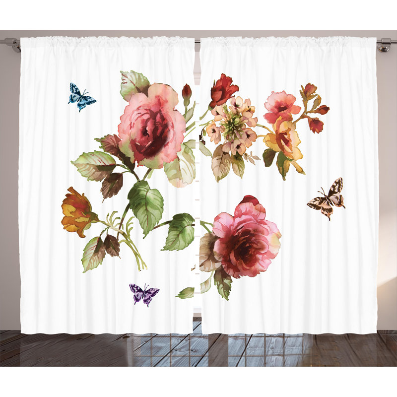 Dimosthenis Semi Sheer Curtain Pair, 54" W x 96" L