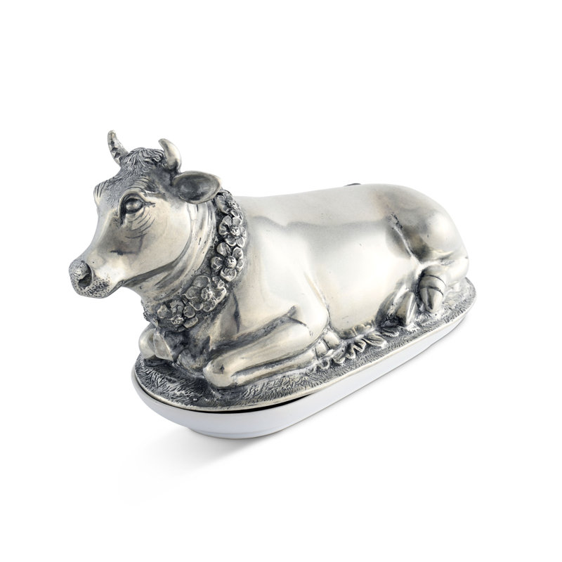 Garden Friends Pewter Butter Dish