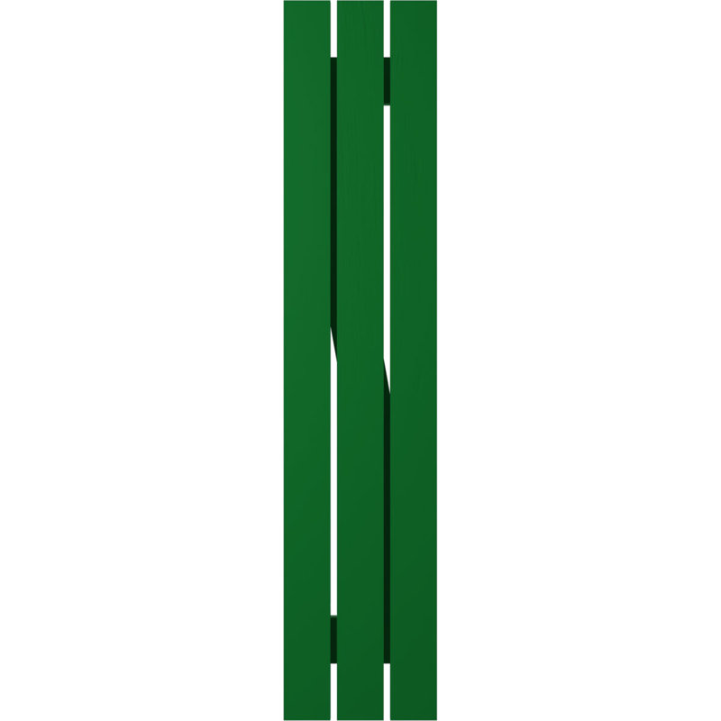 Volets de planche-n-lattes avec barre en Z (par paire) Americraft (2 lattes), Vert Guignet, 11 1/2", 73"
