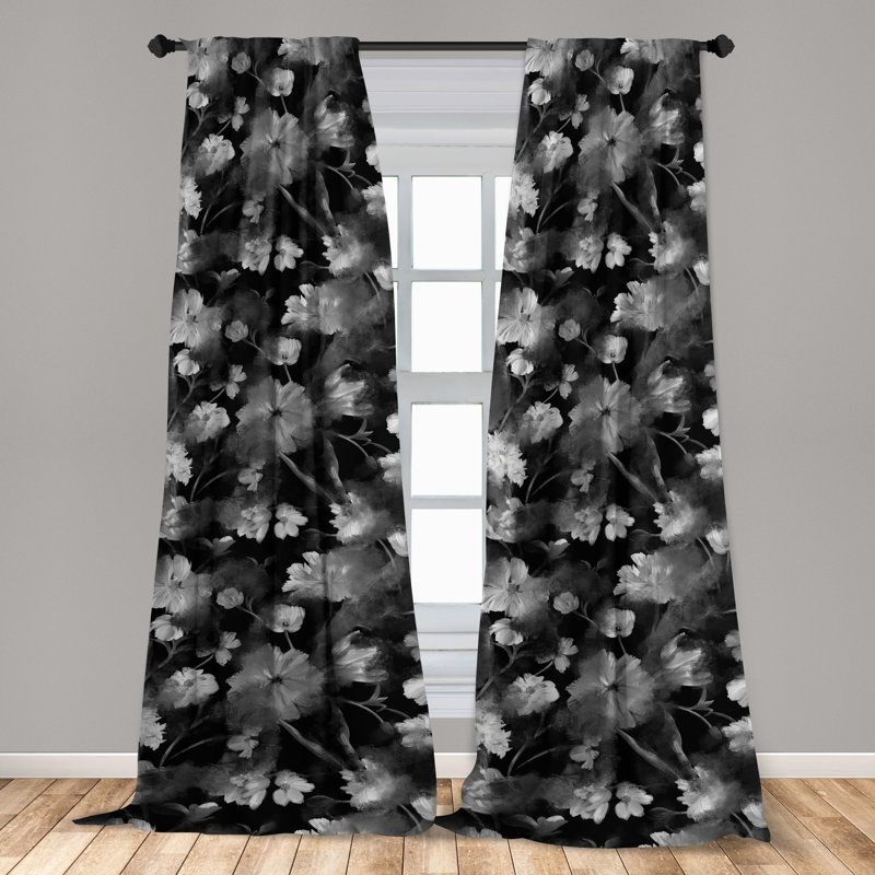 Bayon Semi Sheer Curtain Pair, 28" W x 63" L