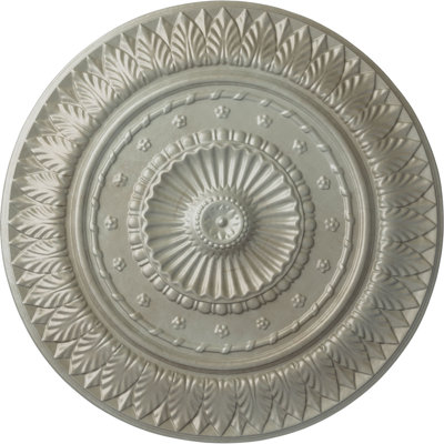 Endurathane Christopher Ceiling Medallion, 26 5/8"OD x 2 1/4"P, Hand-Painted Flash Gold Finish