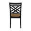 5 pièces 5 pièces de style moderne, table à 2 tons brun noir et 4 chaises pour la famille avec brun, rectangulaire avec sièges latéraux de rangement