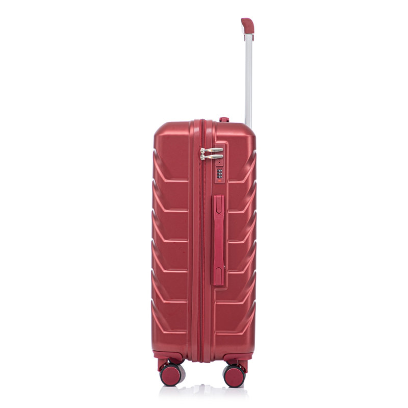 20 po / 24 po / 28 po 3 pièces / ensemble en valise à roulettes ABS, couleur assortie, avec serrure à combinaison