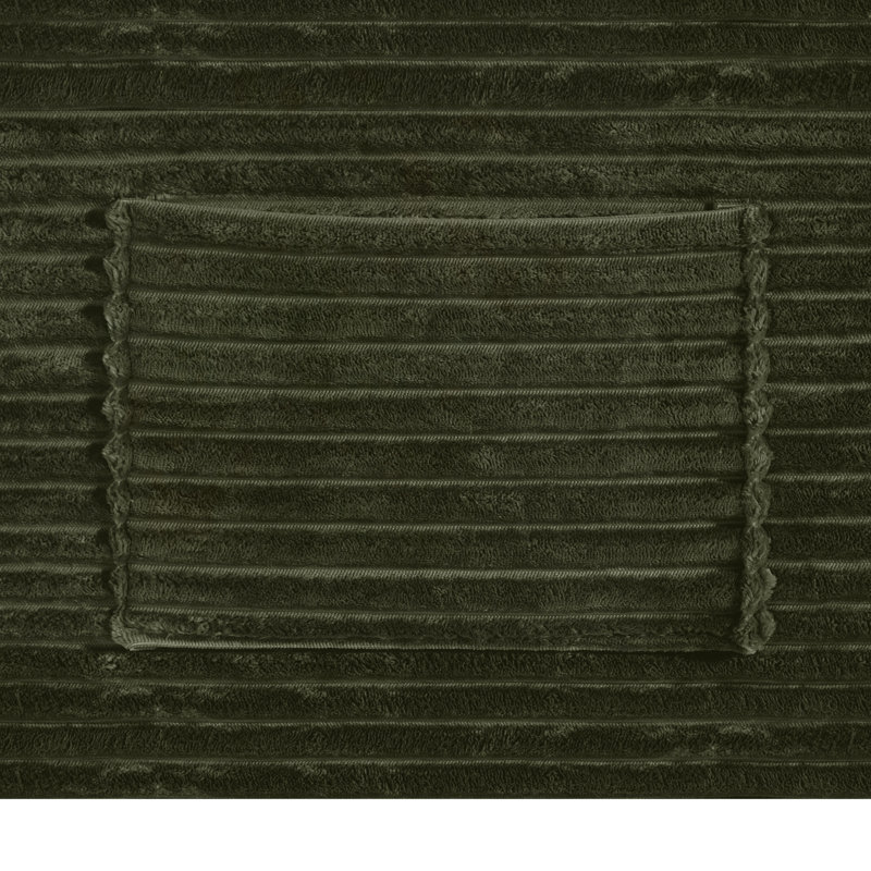 Canapé modulaire en U en forme de U avec méridienne, porte-gobelets et poches latérales, L 134 po, Green Fabric