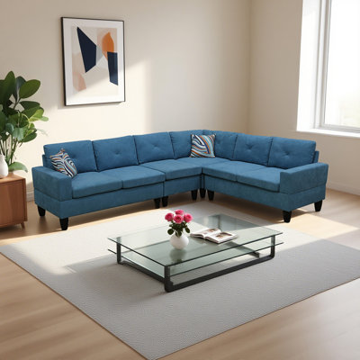Premium 5-Seat Sofa With Ultra-Comfort Springs And Durable Solid Wood Frame