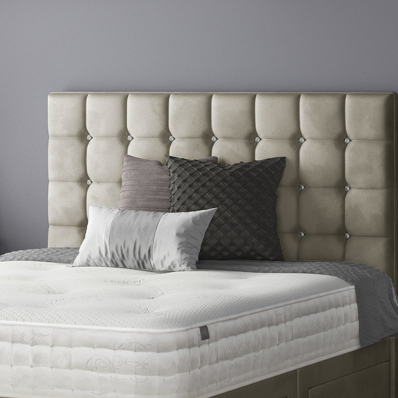 Rochester Upholstered Headboard, Coffee, Double (4'6)